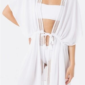 Roxy White Sun Kissed Crochet Beach Cover-Up